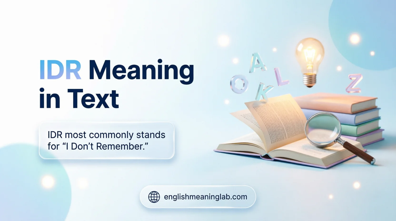 IDR Meaning in Text